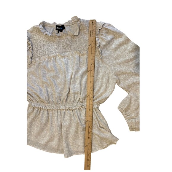 Alice Blue Cream Floral Lace High Neck Blouse Womens Size S - Picture 14 of 14